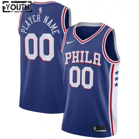 Kinder NBA Philadelphia 76ers Trikot Benutzerdefinierte Nike 2020-2021 Icon Edition Swingman